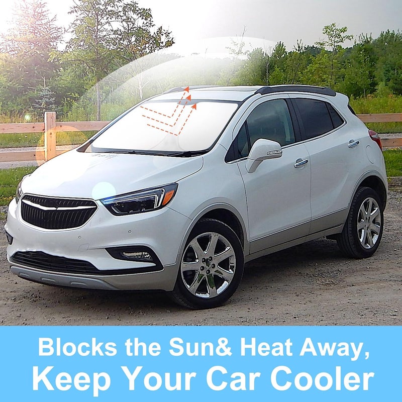 TINGLU Sun Shade for Buick Encore 2013-2019 Accessories Windshield Sun Shade Window Shade UV Rays Protection Sun Visor Cover with Steering Wheel Sunshade Storage Bag - Image 5